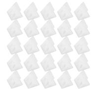GOOHOCHY Soportes inferiores del gabinete de plástico blanco con tornillos 100pcs para refuerzo y reparación de cajones en armarios y muebles