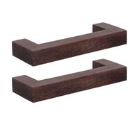 GOOHOCHY Tiradores de Madera de Nogal para Muebles de Cocina con Diseño Ergonómico y Calentador, Paquete de 2 Piezas con Espacio entre Agujeros de 96mm para Cajones y Armarios