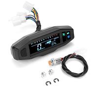 GoolRC Mini velocímetro digital universal para motocicleta LCD Tacómetro digital para motores eléctricos Odo-meter