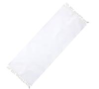 GORGECRAFT 1 Pieza de Repuesto para Silla de Playa Lona Blanca Repuesto para Silla de Salón Tela con Flecos 115 x 42cm Tela para Silla Reclinable Repuesto para Tomar Sol En Jardín Patio Al Aire Libre