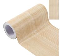 GORGECRAFT 10m*15cm Parche de Cinta de Reparación Adhesivo Texturizado de Madera Papel de Pared Etiqueta de Borde PVC de Seda de Maíz Cinta de Reparación de Grano de Madera Autoadhesiva Realista