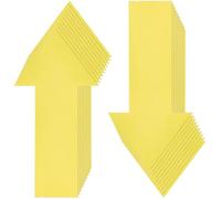 GORGECRAFT 20 lámina de Adhesivo de Flecha Suelo Amarillo Cinta de Señalización de Flecha 25mm X 12.5cm PVC Autoadhesivo Impermeable Removible con Flechas Direccionales Etiqueta Adhesiva Aplicaciones