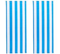 GORGECRAFT 2pz Repuesto para Silla de Playa Plegable de Lona Azul Y Blanca para Exteriores Repuesto de Tela para Sillas Reclinables de 115x43cm para Tomar el Sol Relajarse En la Playa O En el Patio