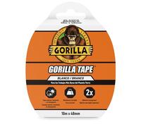 GORILLA Tape - Cinta Americana | Agarre Extrafuerte en Superficies Rugosas e Irregulares | Multiusos y Resistente al Agua (10 Metros, BLANCO)