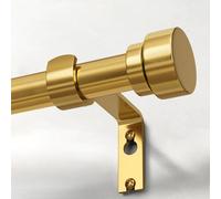 Gormena Barra Cortinas Extensible Dorada, 80-148 Cm,Metal Reforzado