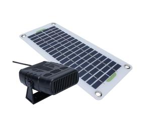 Goshyda Calentador de Espacio con Panel Solar, Calentador Portátil de Silicio Monocristalino con Control de Temperatura de Seguridad, para Uso en Exteriores, Camping, Secado de Casas
