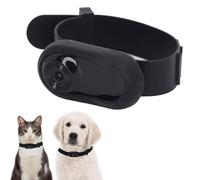 Goshyda Cámara para Collar para Mascotas, HD 1080P, Cámara para Collar para Gatos, Cámara para Collar para Perros con Gran Angular de 120 °, Mini Cámara de Acción para Registros de (Black)