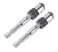 Goshyda Convertidor de Zócalo Hexagonal a Cuadrado de 2 Piezas Adaptador de Broca de Accionamiento de 1/4 de Pulgada para Taladro Eléctrico, Adaptador de Zócalo de Acero CRV con Diseño de Empuje y