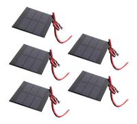 Goshyda Mini Panel Solar de 0,65 W, Módulo de Placa de Células Solares de 1,5 V CC de 3 Mm, Cable de 30 Cm, Panel Solar de Polisilicio de 60 X 80 Mm para Juguetes Solares de Bricolaje, Luces de