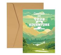 Gosknor Tarjeta de Despedida para Compañeros Trabajo, 40x27cm Grande Tarjeta de Despedida con Sobre Good Luck On New Adventure Tarjeta Tarjeta Despedida para Compañeros que se van Regalo Jubilación