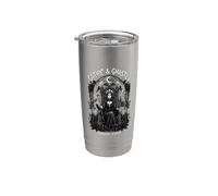 Gothic & Ghastly Forever Spooky Dark Queen en Skull Throne Vaso térmico de acero inoxidable de doble pared
