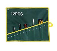 GOTOTOP Organizador de rodillos de herramientas, organizador de llaves y bolsa de herramientas, bolsa de herramientas enrollable para electricista, HVAC, fontanero, carpintero o mecánico(12 piezas)