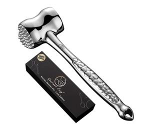 Gourmet Easy Martillo de Carne Inox Corazón, Garantía Reemplazo Vitalicio | Acero inoxidable macizo, doble cara, cómodo de sujetar, para filetes y bistecs, apto para lavavajillas, diseño de corazón.