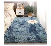 GOUSANG Alfombra de Salón 90 x 120 cm Alfombras Vinilicas Alfombras Salon Modernas Rectangular Acogedor Moquetas para Sala de Estar, Dormitorio, Sofá, Suelo, Azul Oscuro