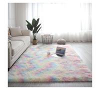GOUSANG Alfombras Salon Grandes 190 x 210 cm Alfombras Vinilicas Alfombra Estilo Bohemio Rectangular Acogedor Moquetas para Salón Dormitorio Baño Sofá Silla Cojín, Multicolor