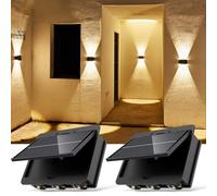 Gouzloyed 2 Piezas Lámpara de Pared Solar para Exterior LED Up and Down