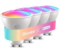 Govee Bombilla Inteligente GU10, Bombilla LED GU10 WiFi RGBWW Compatible con Matter, Alexa y Google Home, Lampara LED 400LM 16 Millones de Colores Regulable Sincronización de Música, Paquete de 4