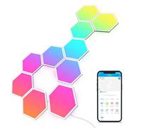 Govee Glide Hexa Light Panels, Luces LED Inteligentes de Pared Hexágono | Wi-Fi RGBIC, Funciona con Alexa y Google Assistant, Para Sala de Estar y Gaming Room, 10 Piezas