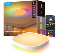 Govee Lampara Techo Cuadrada RGBIC, Inteligente Plafon LED 2400lm, 30cm