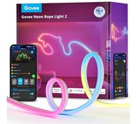 Govee Neon Rope Light 2, RGBIC Tira LED 5m, Compatible con SmartThings, Matter, Alexa y Google Assistant, Mapeado de Formas, Efectos de iluminación DIY, Luces LED para decoración de paredes, Blanco