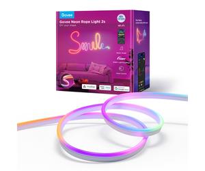 Govee Neon Rope Light 4m Blanco, Compatible con Matter