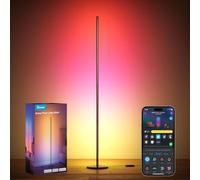 Govee RGBIC Lámpara de Pie LED, Smart Lampara Salon Moderna, Color Negro