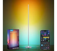Govee RGBIC Lámpara de Pie LED, Smart Lampara Salon Moderna, Color Plata