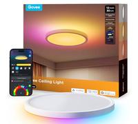 Govee RGBIC LED Plafón,30cm Lámpara Techo Inteligente 24W, Plafon Led Techo 2400LM con 16 Millones de Colores DIY, Trabajar con Alexa, Google Assistant, Luz Interior para Dormitorio, Salón, Cocina