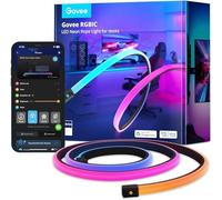 Govee Tira LED Neon 3m para Escritorio Gaming, RGBIC Luces LED Cortable, Luz LED Neón Sincronizada con Razer Chroma, Control Inteligente APP, Compatible con Alexa, Adaptador (solo WiFi 2.4G)