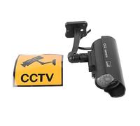 GOWENIC Cámara CCTV Simulada con Luces Rojas Intermitentes | de Vigilancia Ficticio para Disuasión de Tiendas en la Oficina en Casa