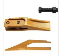 GOWENIC Dientes de Cucharón de Acero de Aleación para Miniexcavadora 08-20, 3 Juegos de Dientes de Zanja de Retroexcavadora con Pernos, de Cucharón de Cargadora de Dirección Atornillada para