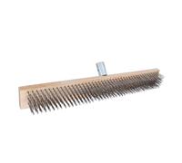 GOWENIC Fregadora de Suelos de Acero Inoxidable 50cm | Cepillo Resistente para Superficies Rugosas para Patio, Cubierta, Entrada, Azulejo, Cemento, Paso, Patio