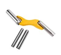 GOWENIC Herramienta Ergonómica para Ensamblar Ladrillos de Mampostería, Herramienta para Juntas de Albañilería de Aluminio Amarillo con 4 Cuchillas intercambiables: 1/2, 5/8, 3/4, 7/8 Pulgadas,
