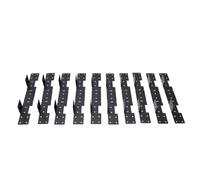 GOWENIC Perchas Ajustables para Escaleras, 10 Unidades, Conectores Ocultos para Escaleras de Cubierta para Largueros de 2 X 12, Soportes de Escalera de Acero Resistente con Revestimiento Negro para