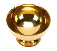 GOWENIC Taza de Helado de Acero Inoxidable con Acabado Dorado, Tazón de Postre con Patas para de Pudín de Frutas, Tazón para Servir de Diseño Corto Resistente para Sorbete de Helado, Tenedor