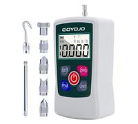 GOYOJO Medidor de Fuerza Digital, Dinamometro Push-pull de Alta Precisión para Ensayos de Tensión y Compresión Unidades (N, kg, lb, oz) Modos Tiempo Real/Pico/Primer Pico para Control de Calidad (50N)
