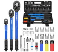 GoYwato 35-Piezas Kit de Llaves Dinamométricas con 1/4" 3/8" 1/2" Llaves