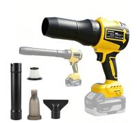 Gpaentsn Soplador de hojas compatible con batería Dewalt de 20 V máximo, ventilador de chorro sin escobillas conducto de 70 mm 366 CFM 134 MPH, secador de coche inalámbrico de alta potencia de 500 W y