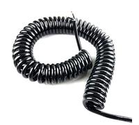 GPDNBIEU Cable de Resorte, Cable de Resorte Alambre expandible 22AWG, Bobina retráctil 8 núcleos, 10, 14, Cable alimentación Negro(8 Core,Stretch 1 Meter)