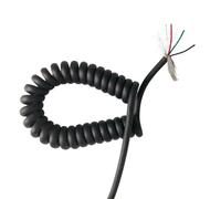 GPDNBIEU Cable de Resorte, Estiramiento de Superficie Mate 4 núcleos, Bobina retráctil Alambre telescópico en Espiral 1 Metro a 15 Metros(4 Cores 24AWG,Stretch 1 Meter)