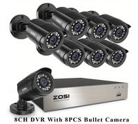 Grabador de seguridad 4 en 1: sistema DVR, videovigilancia, grabador de cámaras de seguridad, compatible con 8 cámaras