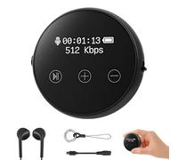 Grabadora de Voz IA Mini con Micrófono Espía Oculto, 64GB 4000 Horas, Activación por Voz Ajustable 45dB, Reducción Triple de Ruido, USB Recargable, para Conferencias y Entrevistas