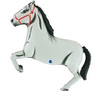 GRABO Betallic F15774 - Globo de Aluminio 36" Pulgadas - Caballo, Blanco