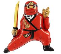 Grabo Globo Ninja Rojo, 60 x 70 cm, 1 Unidad, Chicos, Unisex, Celebración General