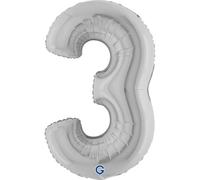 Grabo Número 3 Superloon Paquete individual, Longitud: 101,6 cm, Color Plata, talla única 093S-P , color/modelo surtido