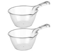 GRADENEVE 2 Cucharones Paquete de 2 Unidades Mango Largo Ergonómico de Plástico Adecuado para Regar y Servir Líquidos para Cocina y Jardín