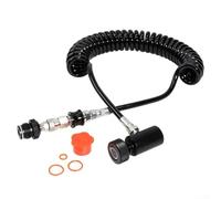 Grado industrial G1/2-14 deslizante Socket Ball Valve Coil Hose para aplicaciones de válvulas hidráulicas y accesorios de tubería (rojo)