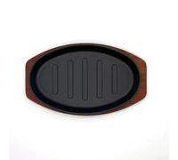 Grado resistente oval del restaurante de la cacerola los 25cm de la plancha del arrabio (M)