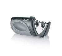 GRAEF Afilador manual de cuchillos Piccolo de, ángulo de afilado de 20°, mango ergonómico, elementos de afilado de carburo de tungsteno y cerámica, ocupa poco espacio