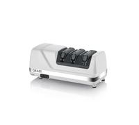 GRAEF CC120 Afilador eléctrico 3 niveles, ángulo 20°, recubrimiento de diamante, para cuchillos de cocina, caza, industriales y dentados, hojas ultra afiladas, blanco